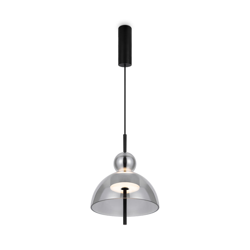 Maytoni Bangkok 1L pendant lamp, black LED D 25cm