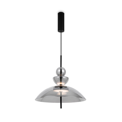 Maytoni Bangkok 1L pendant lamp, black LED D 40cm