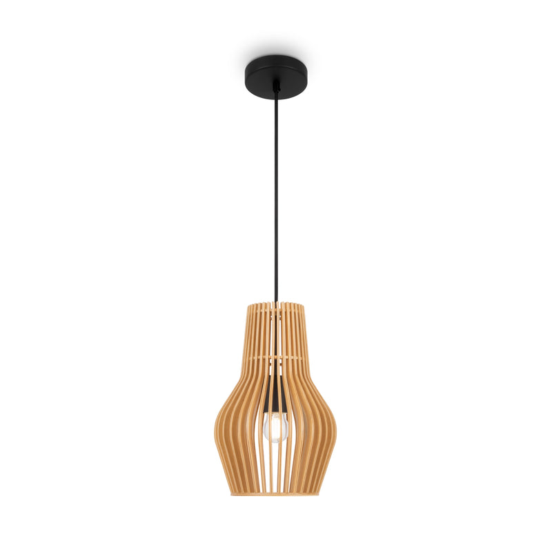 Maytoni Roots 1L pendant lamp, black E27 D 20cm