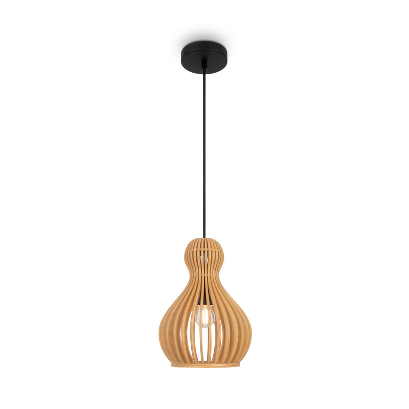 Maytoni Roots 1L pendant lamp, black E27 D 20cm