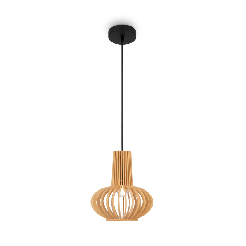 Maytoni Roots 1L pendant lamp, black E27 D 25.5cm