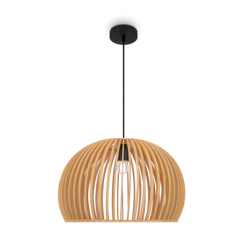 Maytoni Roots 1L pendant lamp, black E27 D 45cm