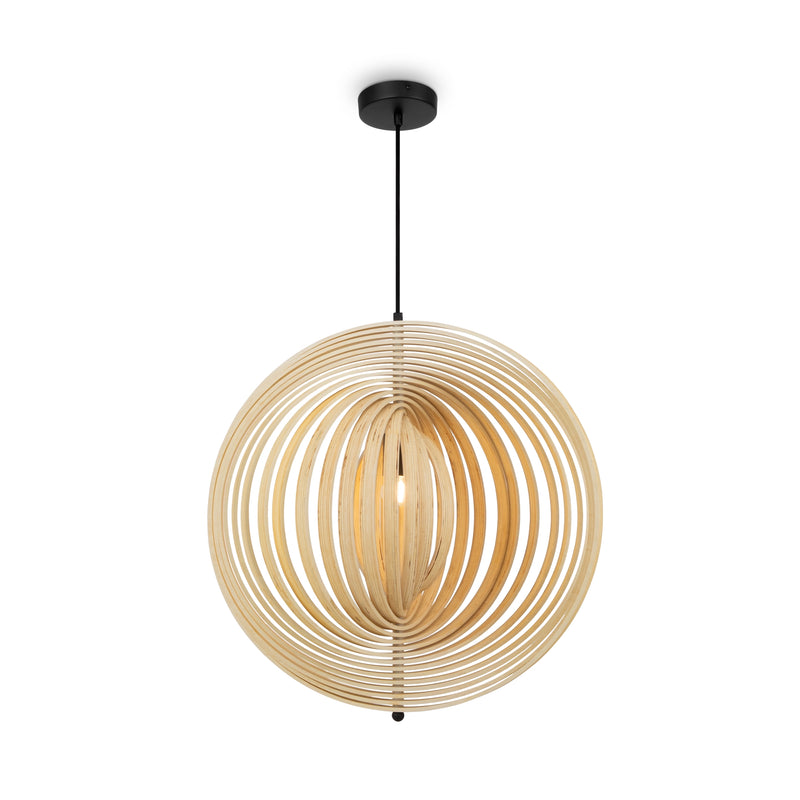 Maytoni Roots 1L pendant lamp, black E27 D 60cm