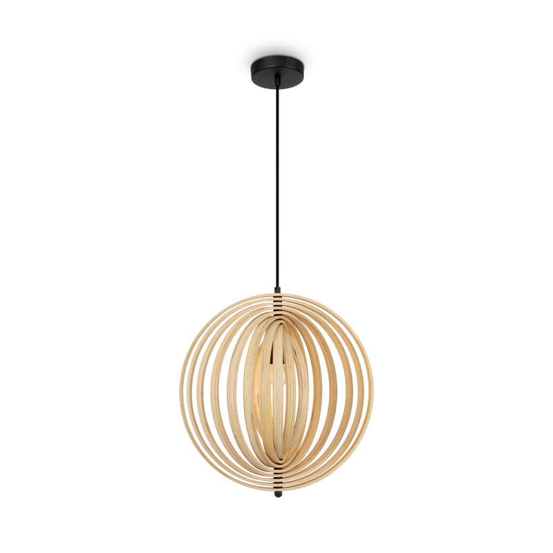 Maytoni Roots 1L pendant lamp, black E27 D 43cm