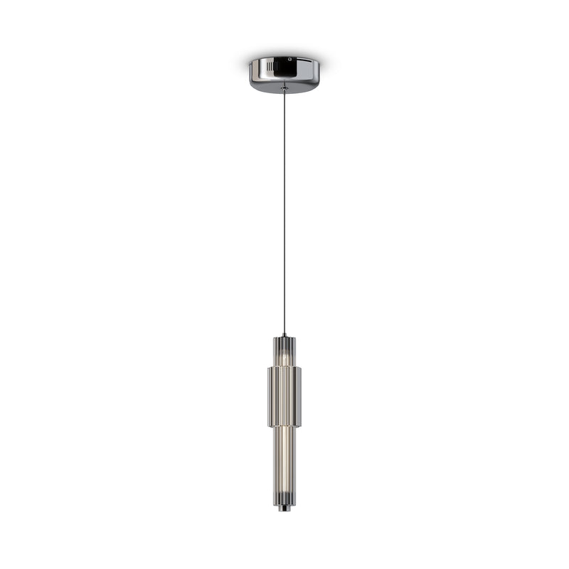 Maytoni Verticale 1L pendant lamp, chrome LED D 12cm