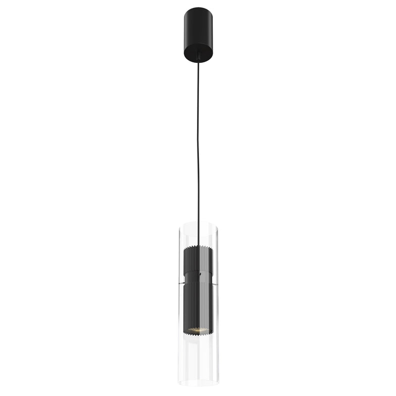 Maytoni Dynamics 1L pendant lamp, black GU10 D 8cm