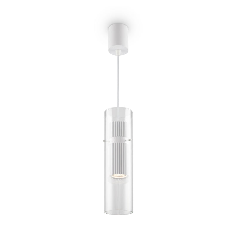 Maytoni Dynamics 1L pendant lamp, white GU10 D 8cm