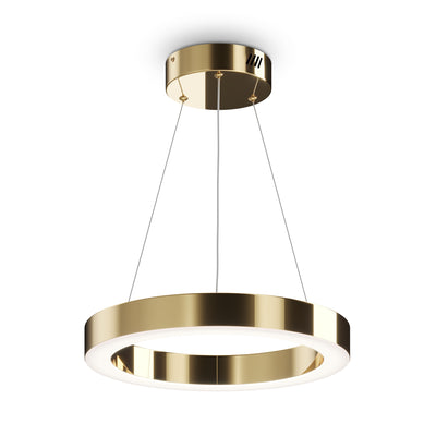 Maytoni Saturno 1L pendant lamp, brass LED D 40cm