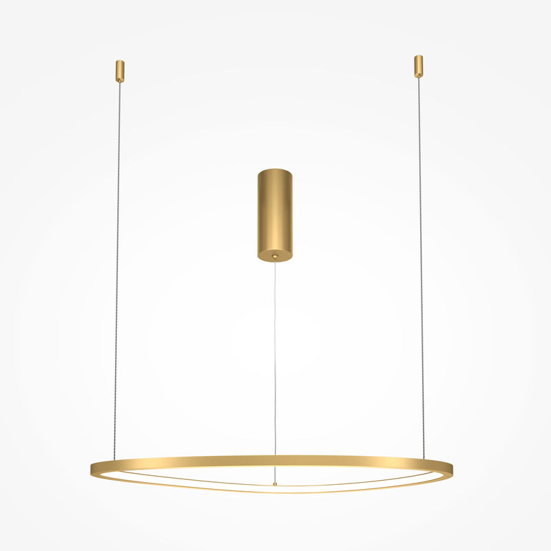 Maytoni Glint 1L pendant lamp, black LED D 60cm