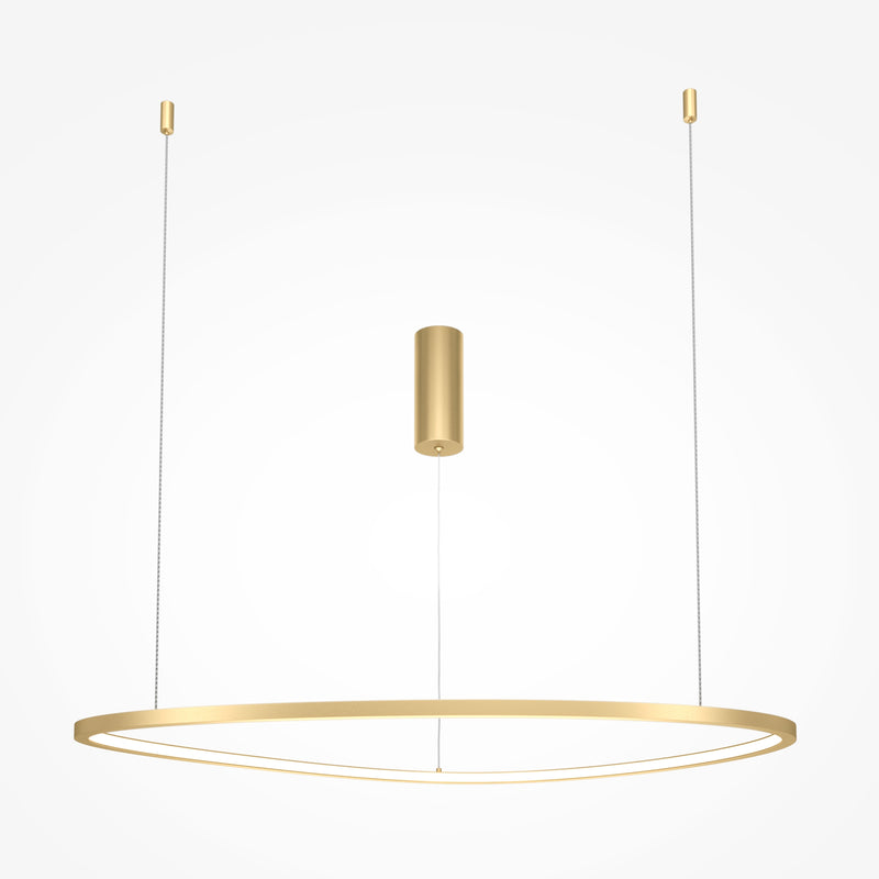 Maytoni Glint 1L pendant lamp, black LED D 80cm