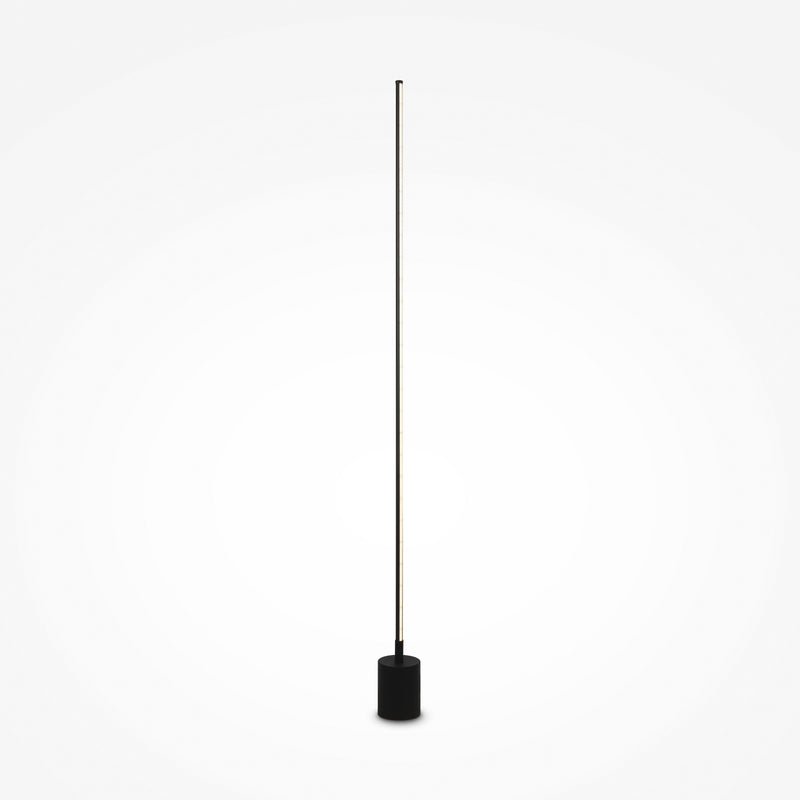 Maytoni Flow 1L floor lamp, black LED D 1.6cm