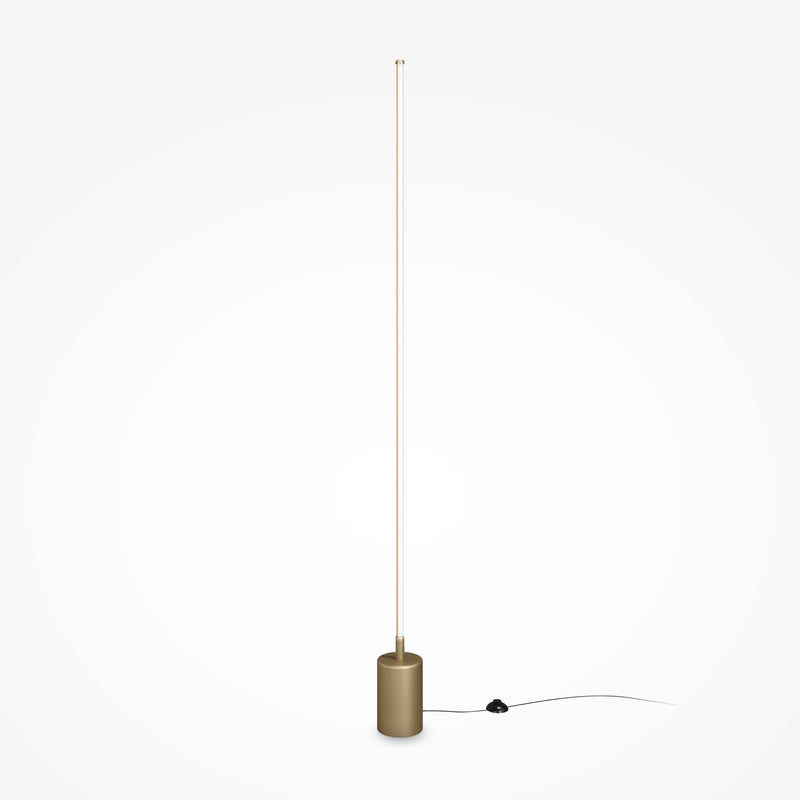 Maytoni Flow 1L floor lamp, black LED D 1.6cm