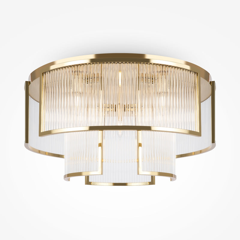 Maytoni Frame 9L inbouwplafondlamp, goud E14 D 65cm