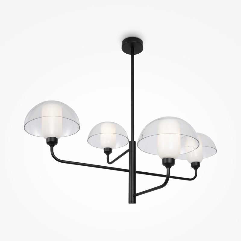 Maytoni Memory 4L chandelier, black E14 H 77.5cm