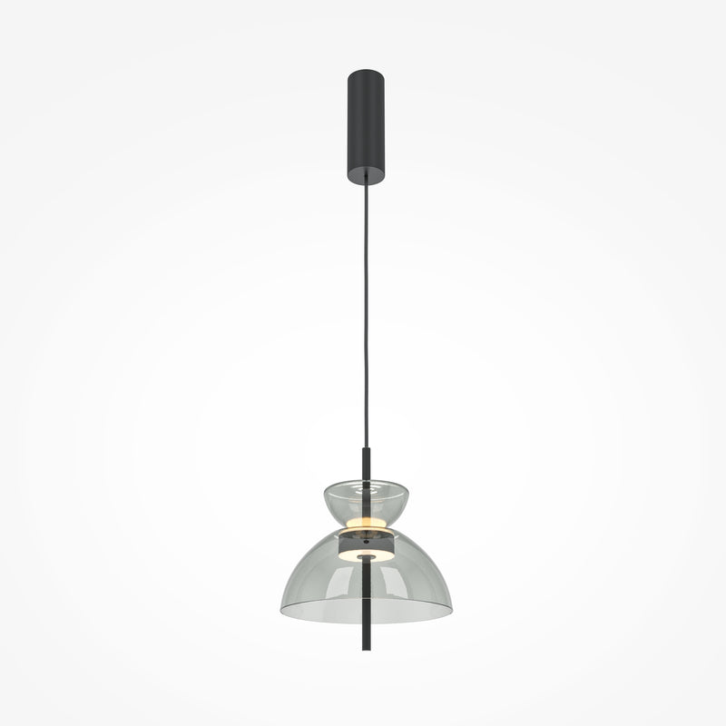 Maytoni Bangkok 1L pendant lamp, black LED D 25cm