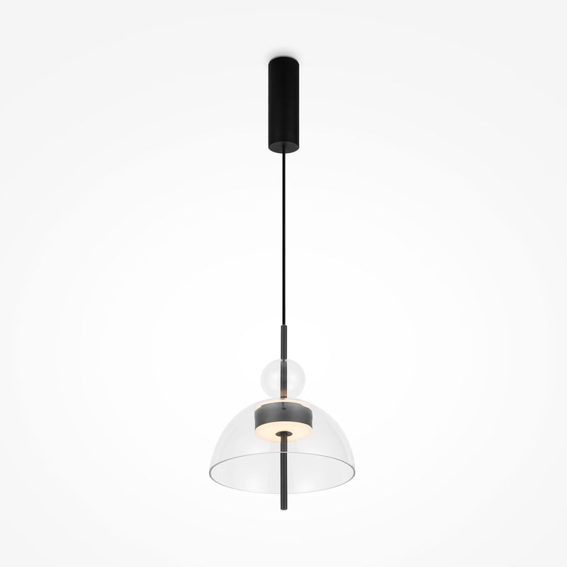 Maytoni Bangkok 1L pendant lamp, black LED D 25cm