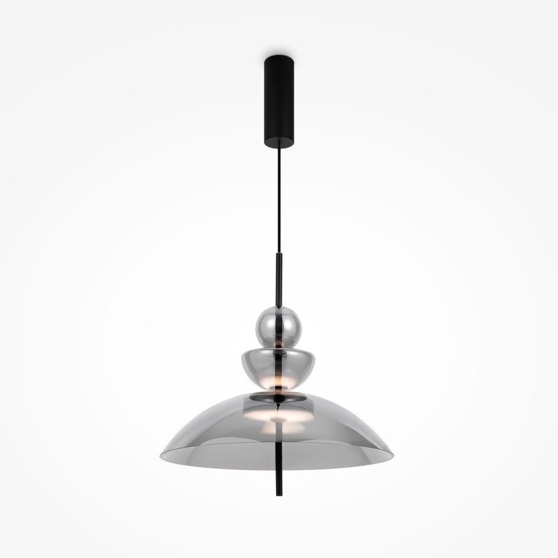 Lampada a sospensione Maytoni Bangkok 1L, LED nero D 40cm