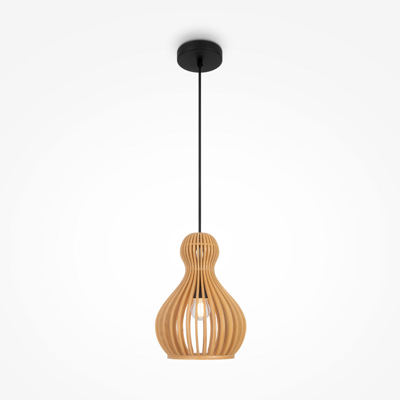 Maytoni Roots 1L pendant lamp, black E27 D 20cm