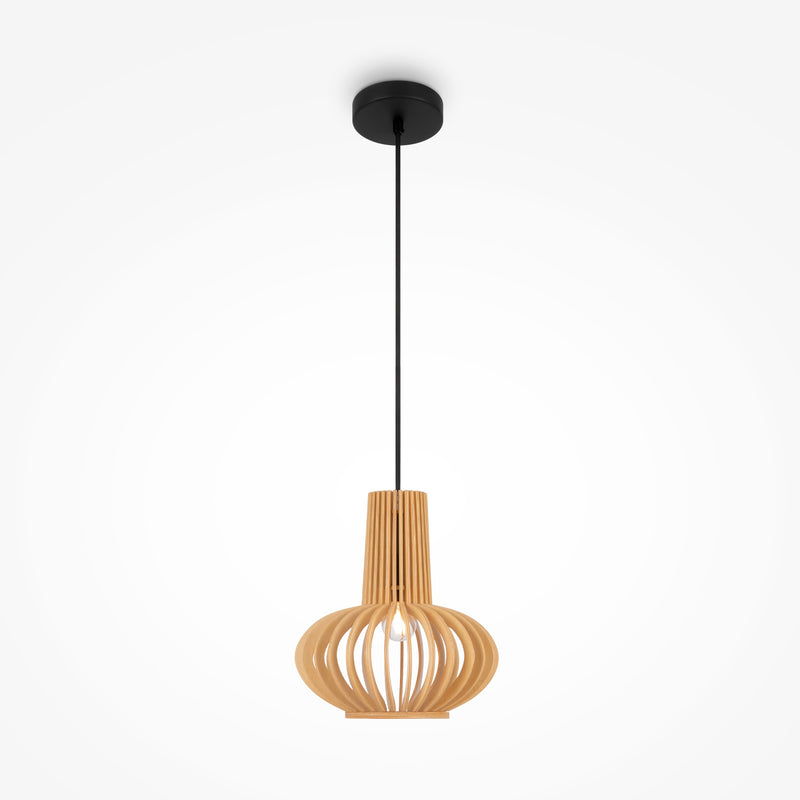 Maytoni Roots 1L pendant lamp, black E27 D 25.5cm