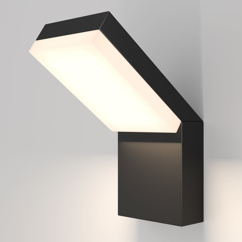 Maytoni Paso 1L outdoor wall light led, black LED H 22cm