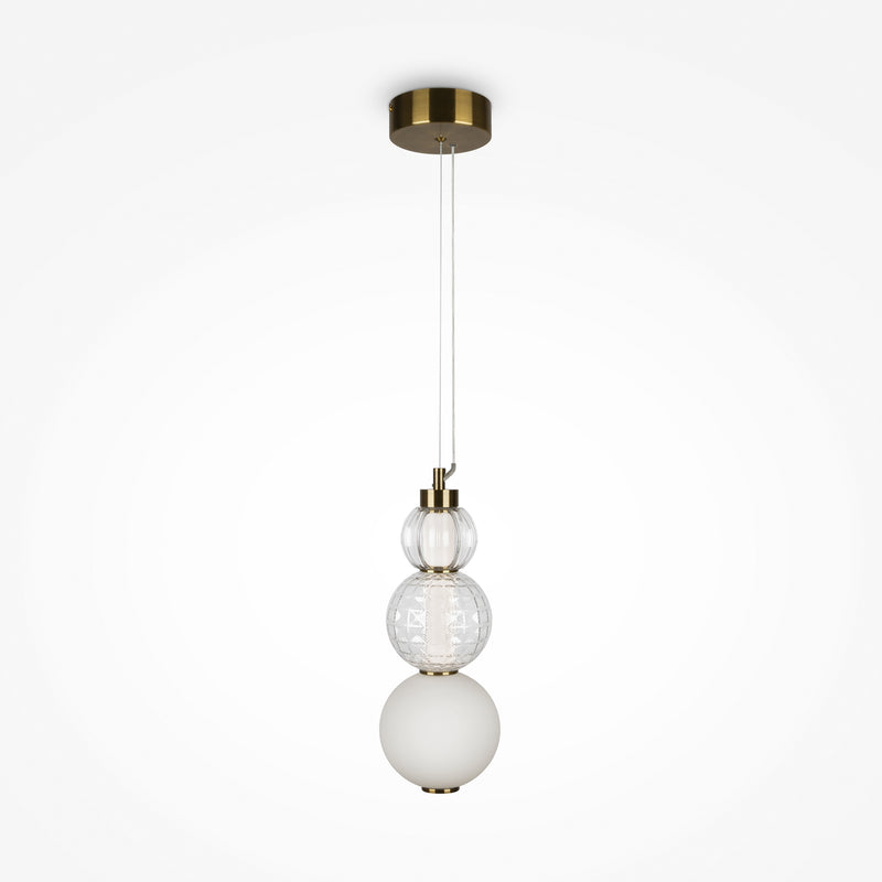 Maytoni Collar 1L pendant lamp, gold LED D 14.7cm