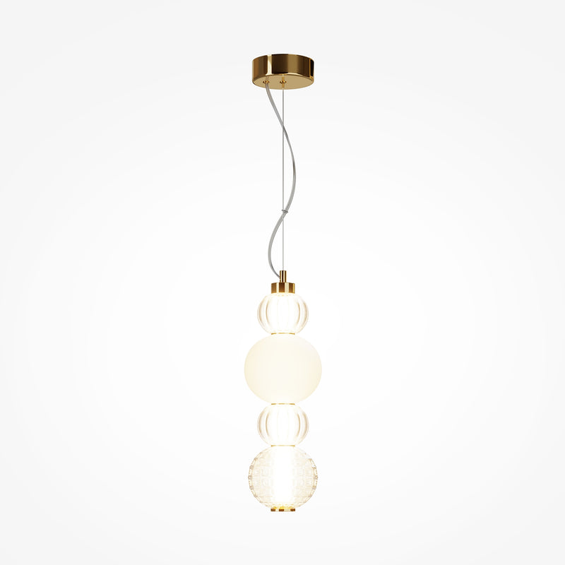 Maytoni Collar 1L pendant lamp, gold LED D 14.7cm