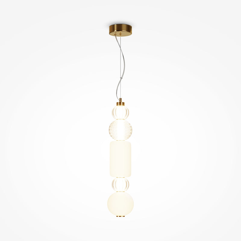 Maytoni Collar 1L pendant lamp, gold LED D 14.7cm