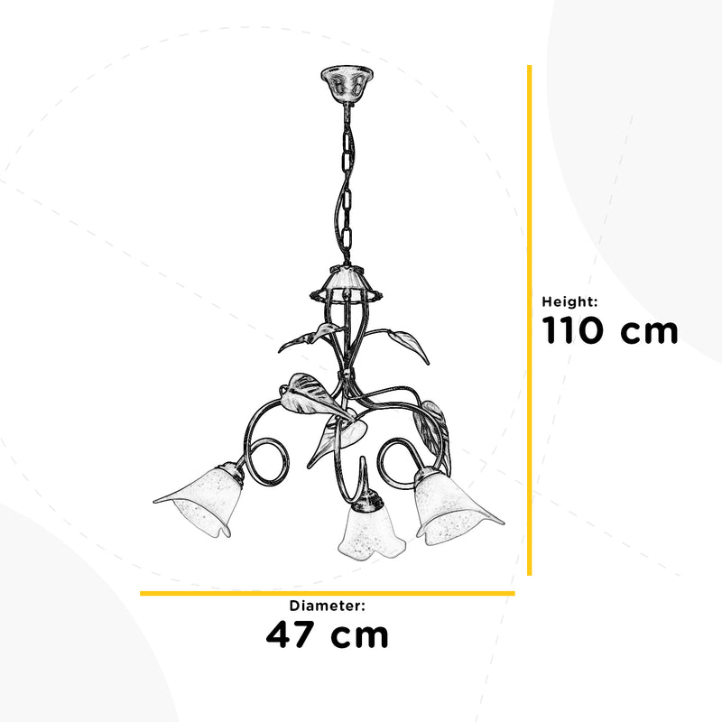 Onli Lighting Miranda 3L chandelier E14 D 40cm