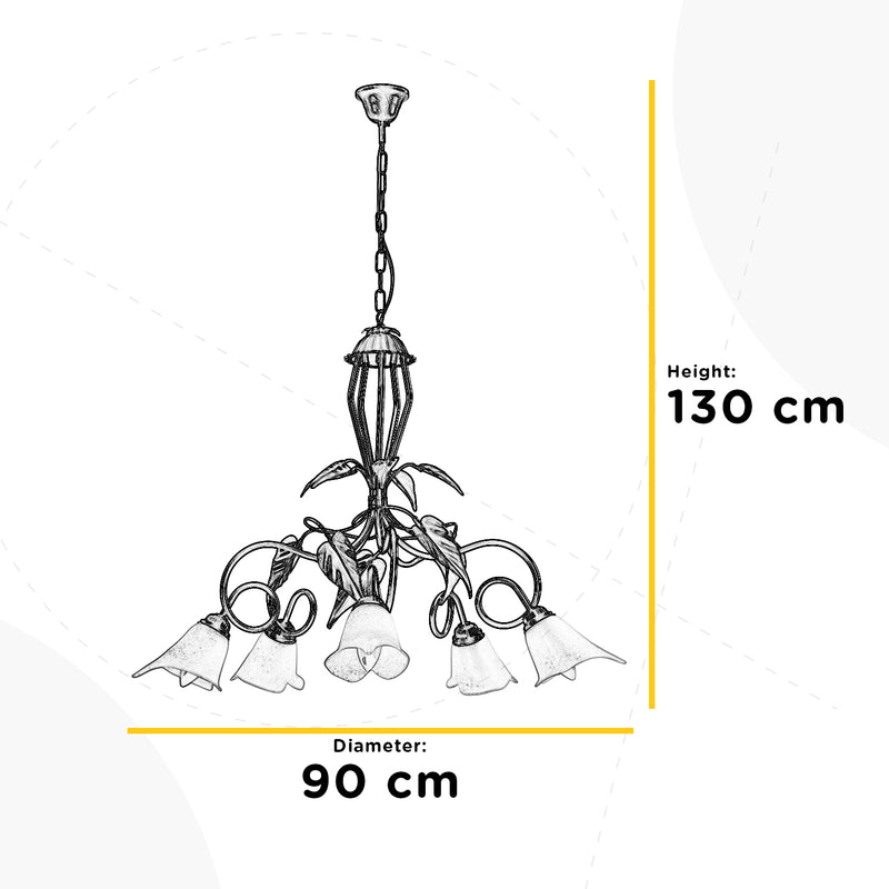 Onli Lighting Miranda 5L chandelier E14 D 90cm