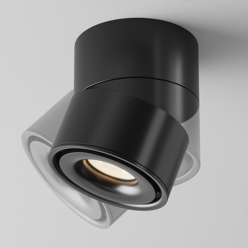 Maytoni Yin 1L ceiling spotlight, black LED D 10cm