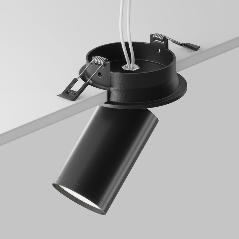 Maytoni FOCUS S 1L ceiling spotlight, black GU10 D 5.2cm