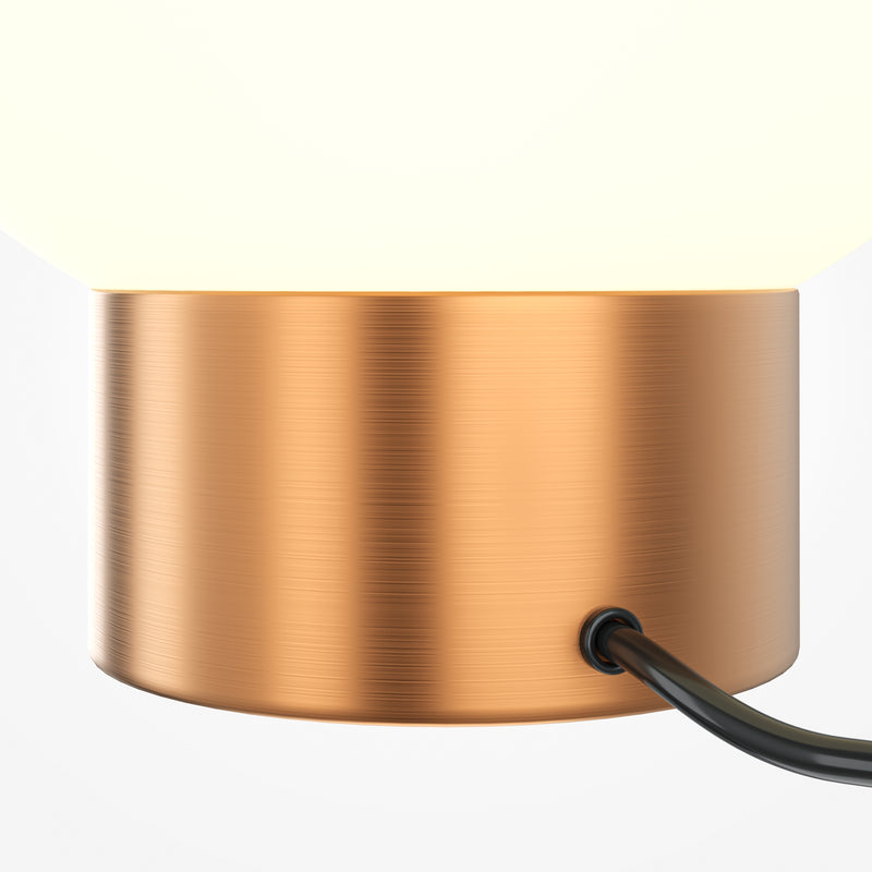 Maytoni Basic form 1L table lamp, gold E14 D 20cm