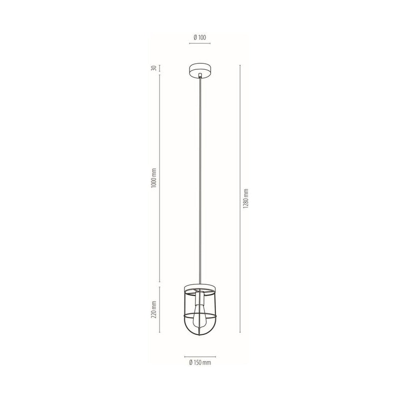 Netuno Ceiling Lamp 3xE27 Max.15W Led Oiled Oak / Black