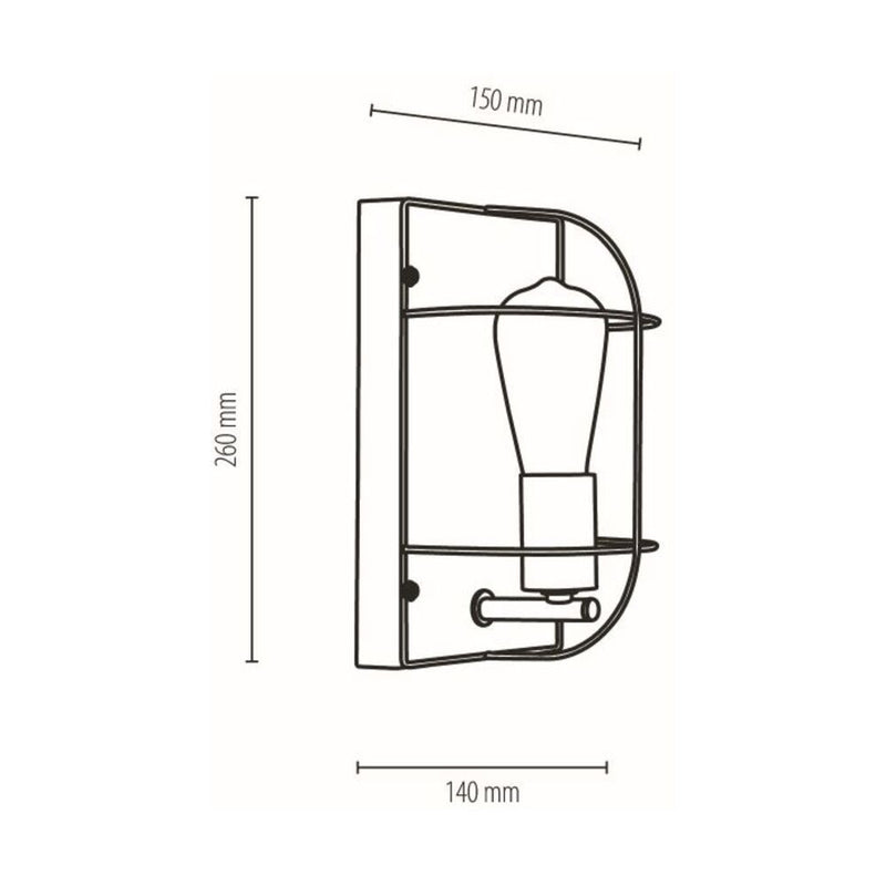 Netuno Pendant 1xE27 Max. 60W Black / Oiled Oak