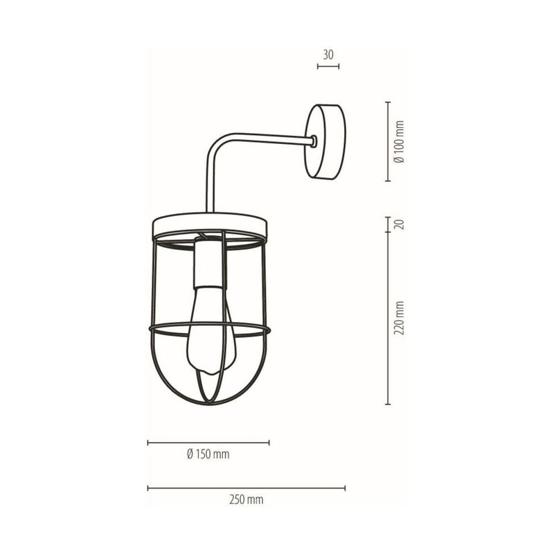 Netuno Pendant Lamp 4xE27 Max. 60W Black / Oiled Oak