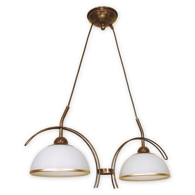 Pandant lamp Lemir Flex 2xE27 steel brown