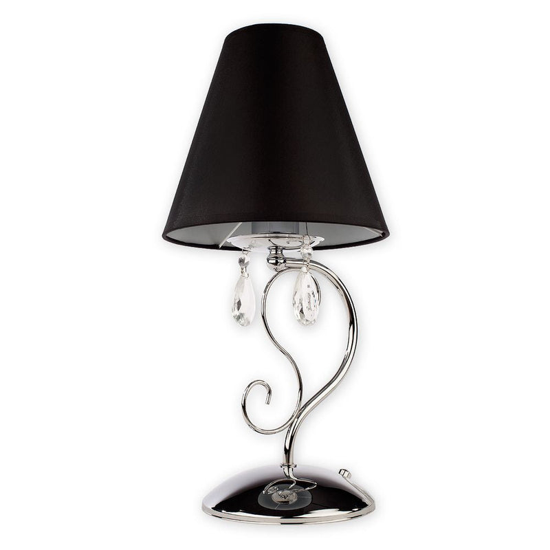 Table lamp Lemir Velio 1xE27 steel chrome