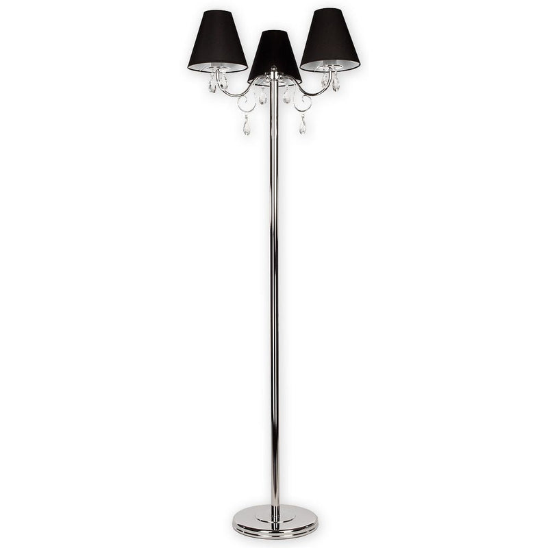 Floor lamp Lemir Velio 3xE27 steel chrome