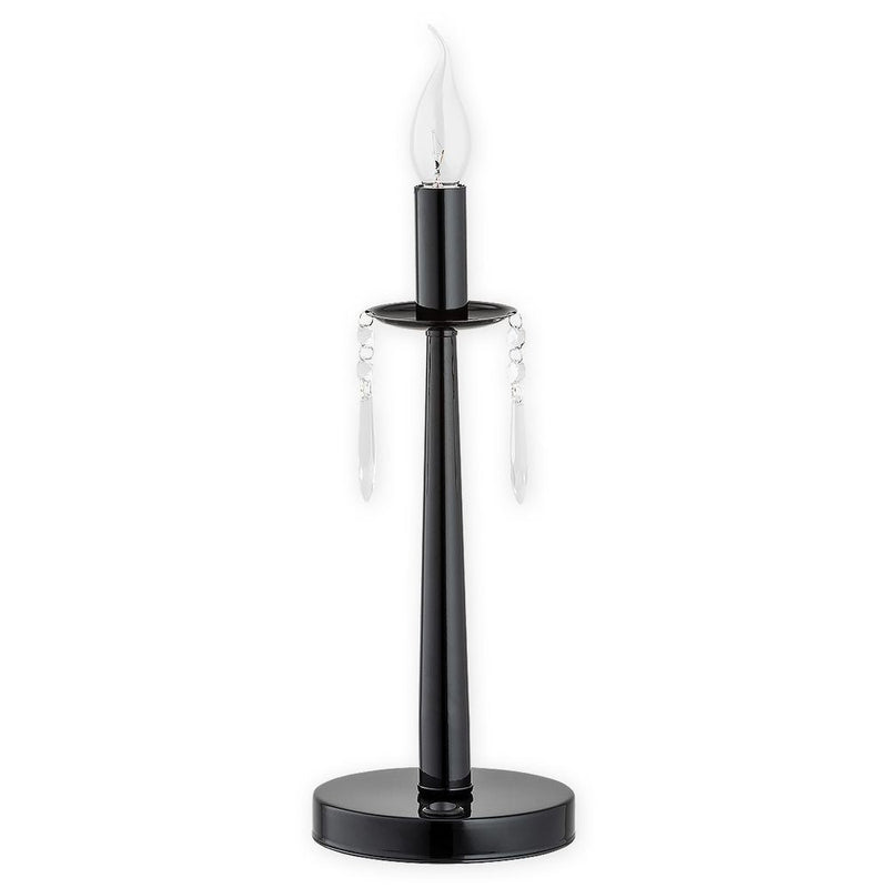 Table lamp Lemir Kapra 1xE14 steel glossy black