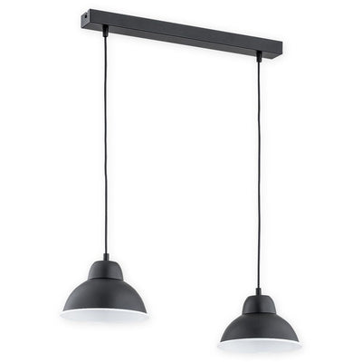 Pandant lamp Lemir Astro 2xE27 steel matt black
