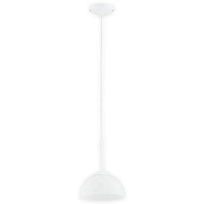 Pandant lamp Lemir Freja 1xE27 steel glossy white
