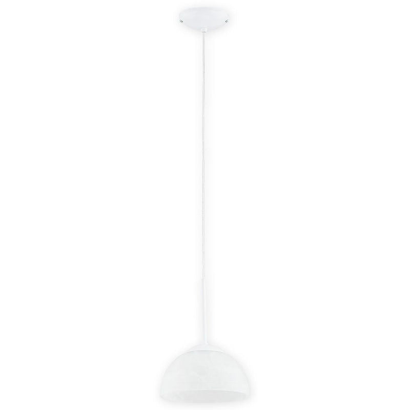 Pandant lamp Lemir Freja 1xE27 steel glossy white