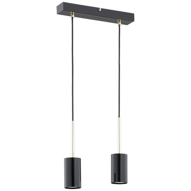 Pandant lamp Lemir Frigga 2xGU10 steel glossy black