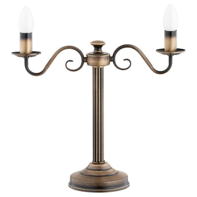 Table lamp Lemir Velita 2xE14 steel patina