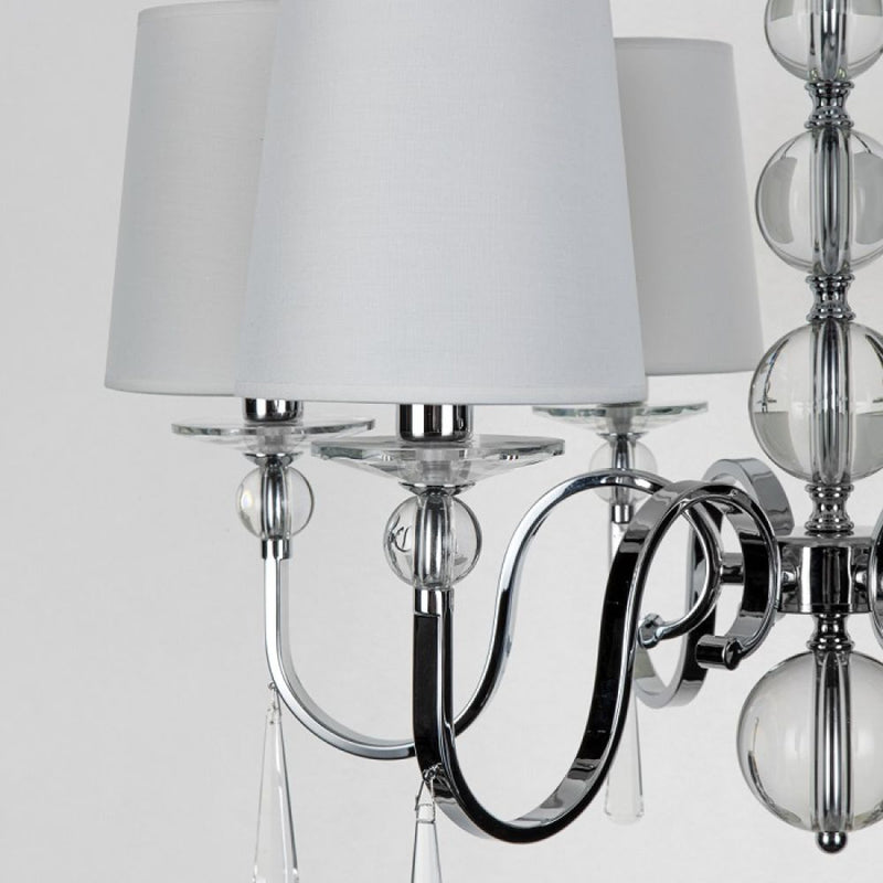 Maxlight Charlotte 6L chandelier chrome, D 70 cm