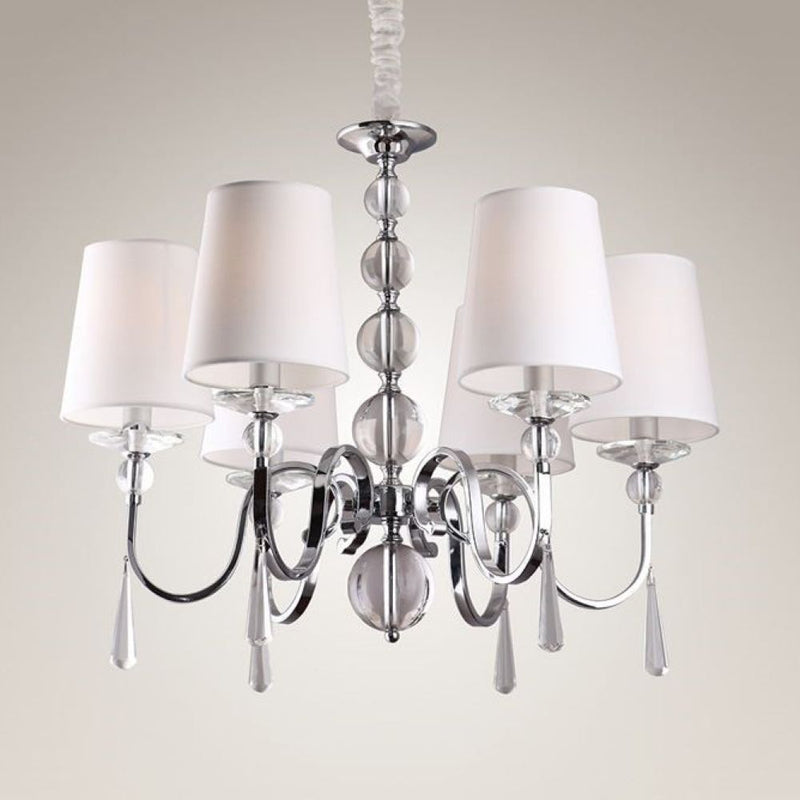 Maxlight Charlotte 6L chandelier chrome, D 70 cm