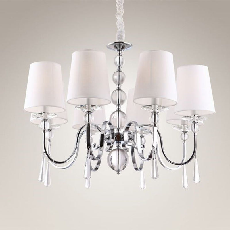 Maxlight Charlotte 8L chandelier chrome, D 75 cm