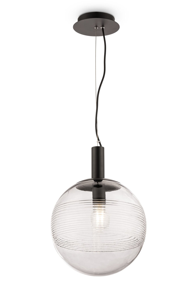 Maytoni Perlas 1L pendant lamp, black E27 D 28.5cm