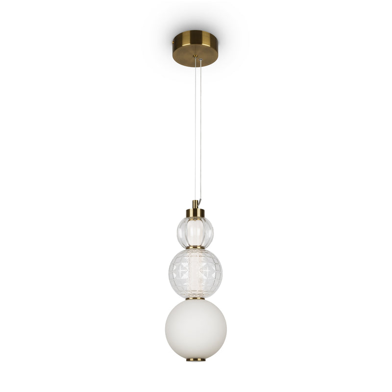 Maytoni Collar 1L pendant lamp, gold LED D 14.7cm