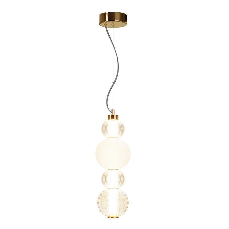 Maytoni Collar 1L pendant lamp, gold LED D 14.7cm